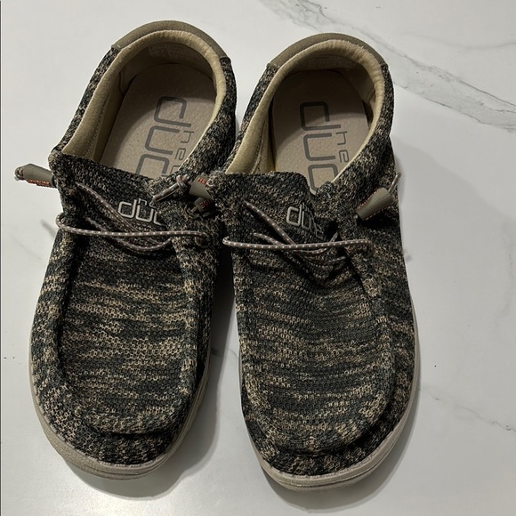 Hey Dude Kids' Black and Tan Shoes - Picture 1 of 4